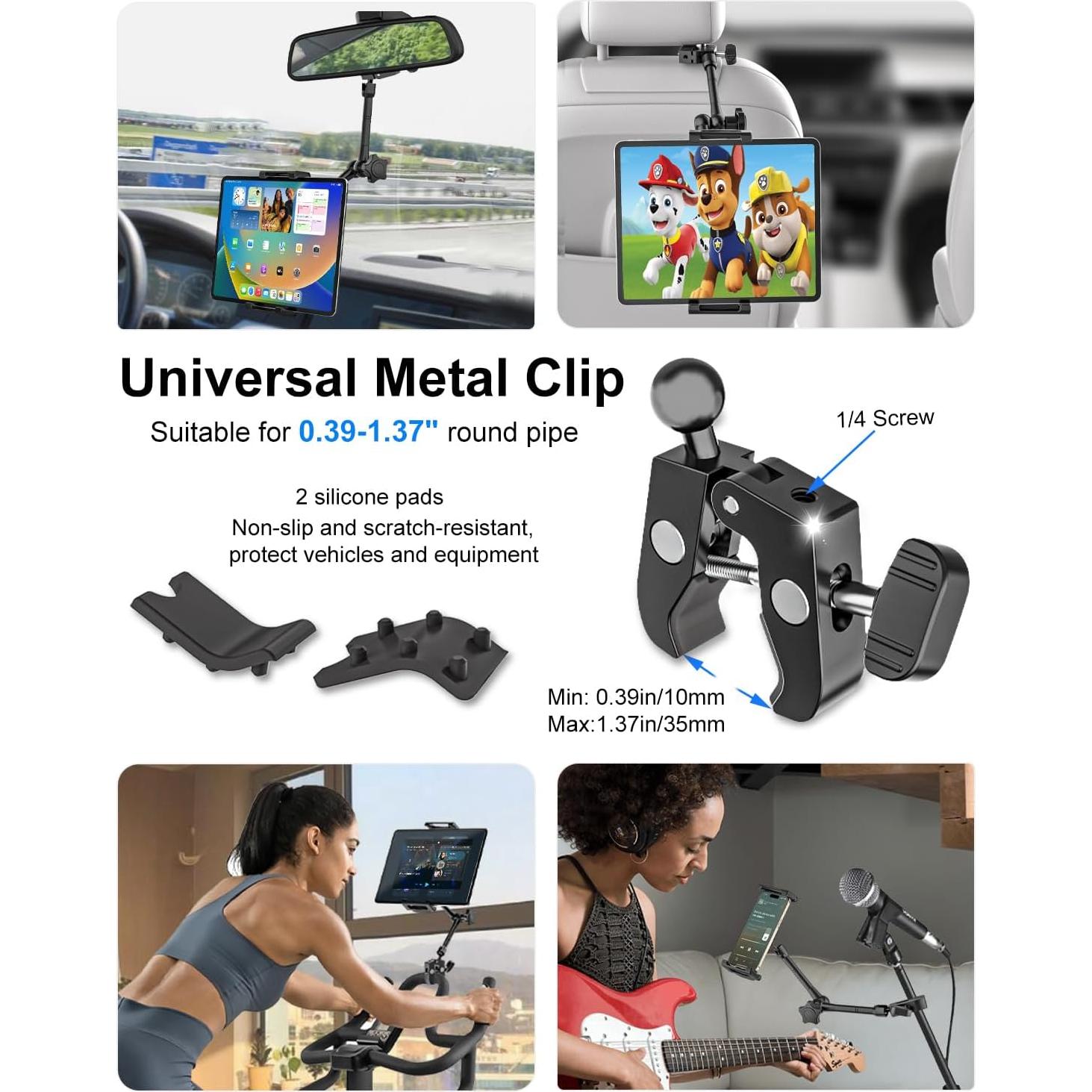 Soporte para Tableta Kolasels en Espejo Retrovisor Auto 5.5-15.6"