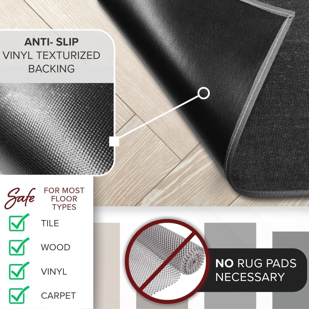 Alfombra Semicircular Guardian 5' Negra - Ignífuga y Antideslizante