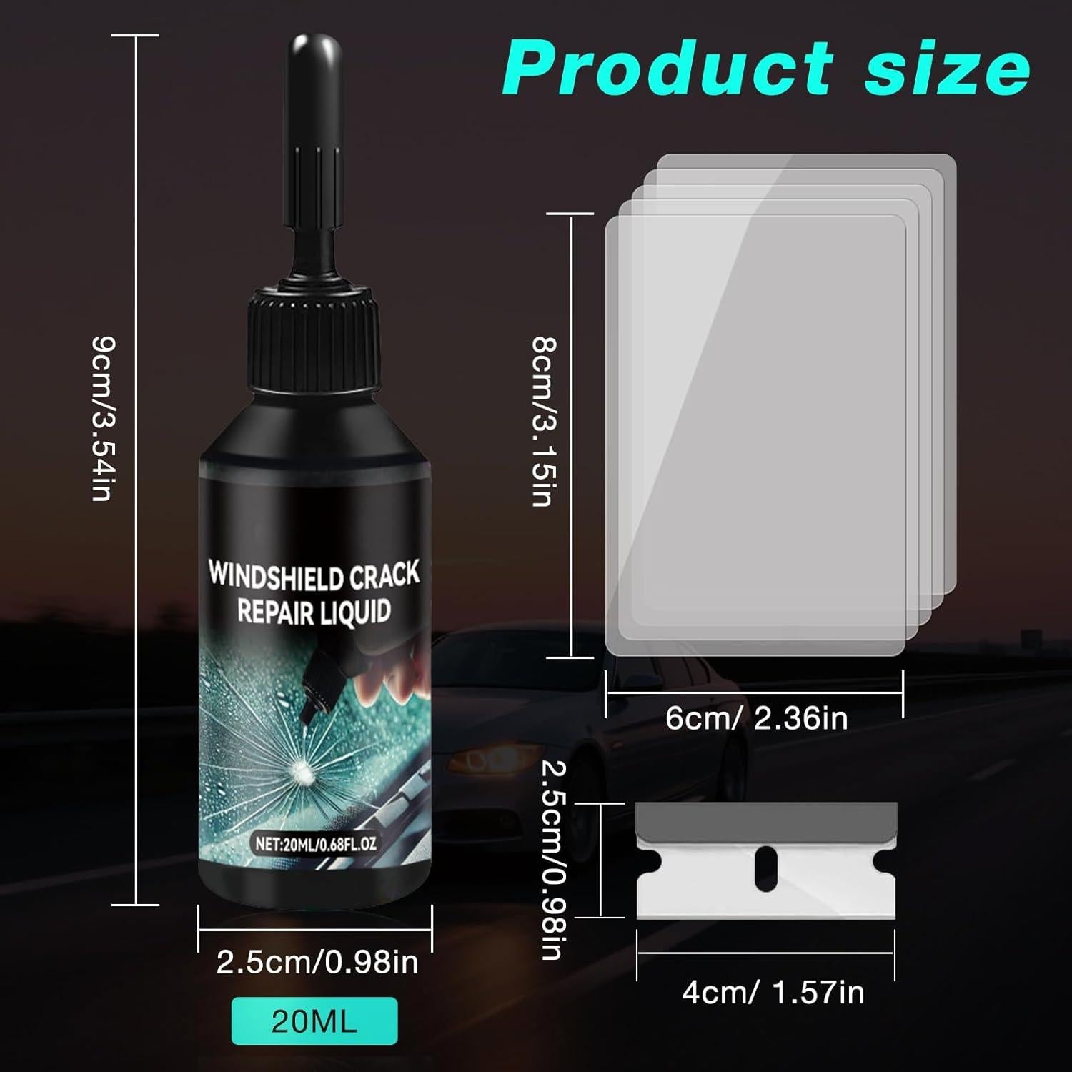 Kit de Reparación de Parabrisas Genérico 2025 - 1 Juego