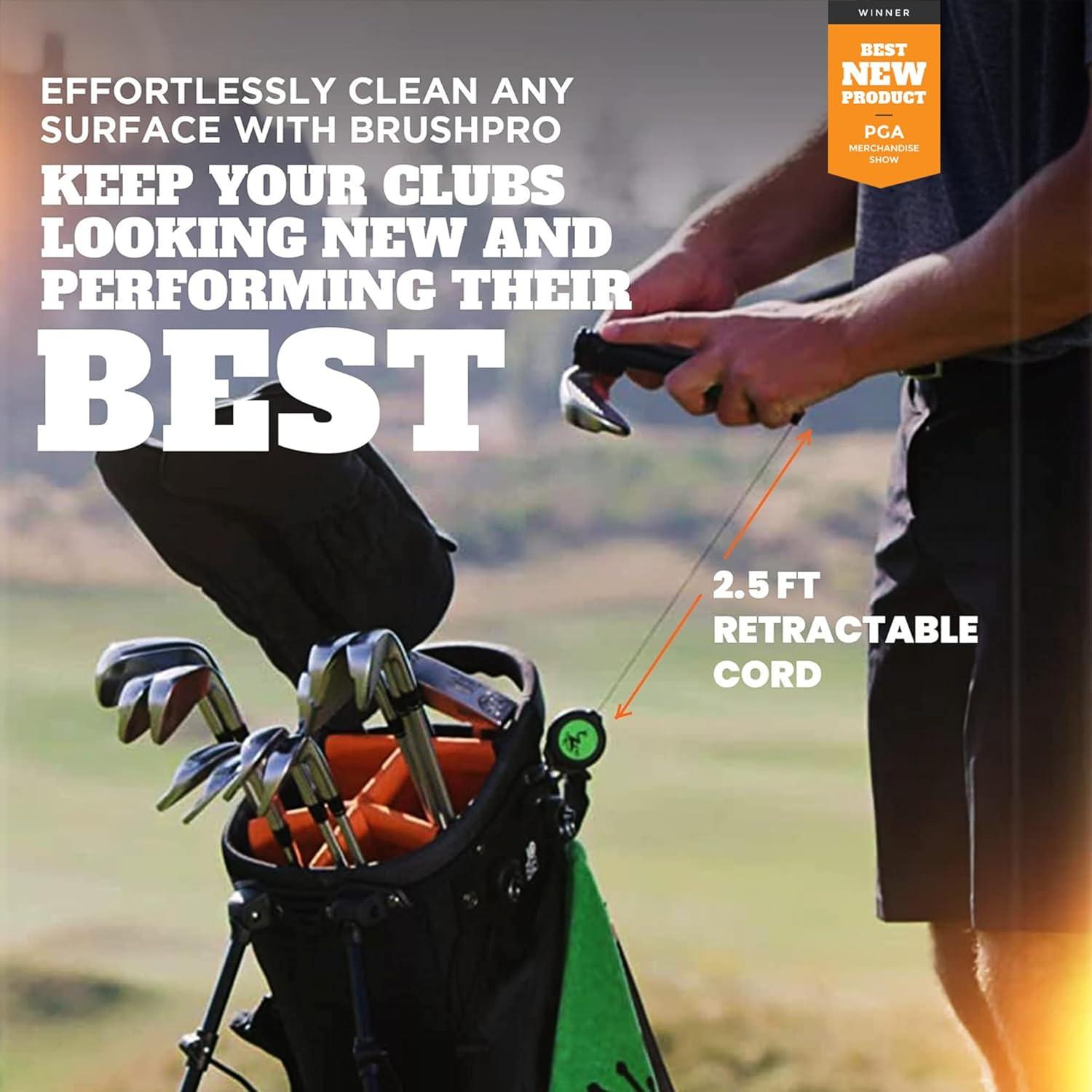Limpiador de Palos de Golf Frogger BrushPro con Cable 76,2 cm