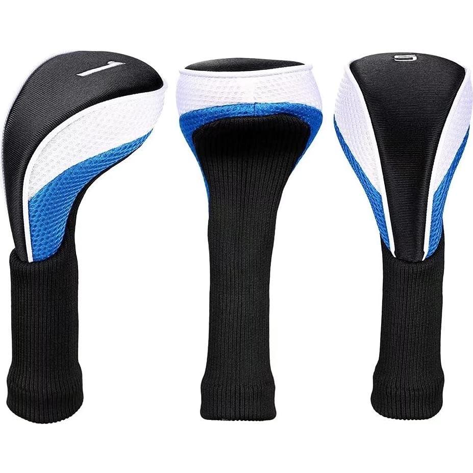 Cubiertas de Palo de Golf LONGCHAO 3 Pcs Neopreno Negro