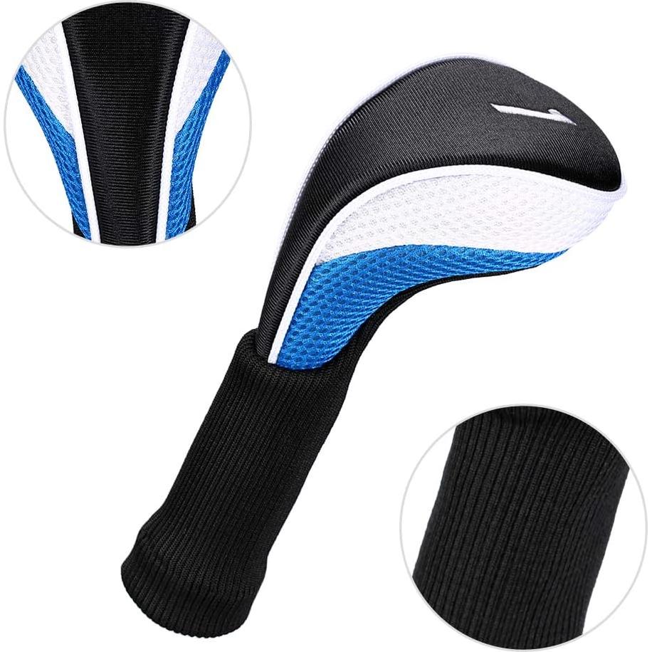 Cubiertas de Palo de Golf LONGCHAO 3 Pcs Neopreno Negro