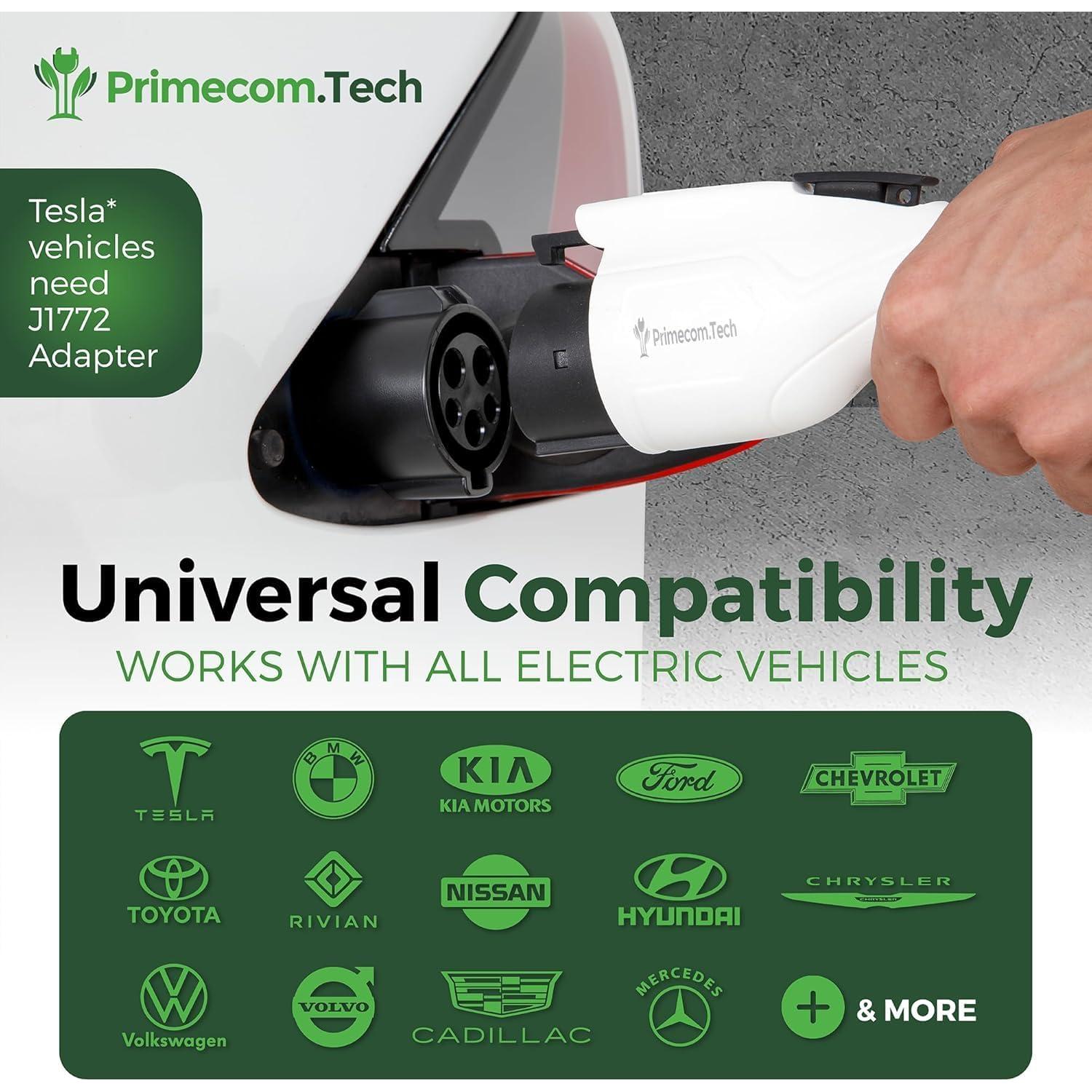 Cargador EV Inteligente PRIMECOM 80A 22KW 5.64m 220V