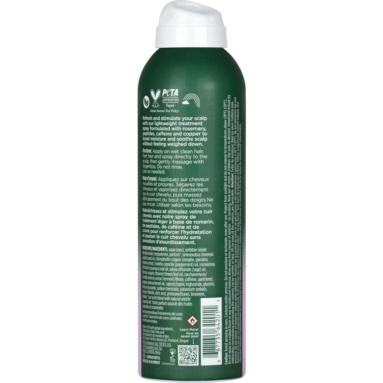 Spray Tratamiento Cuero Cabelludo Pacifica 142g - Romero y Péptidos