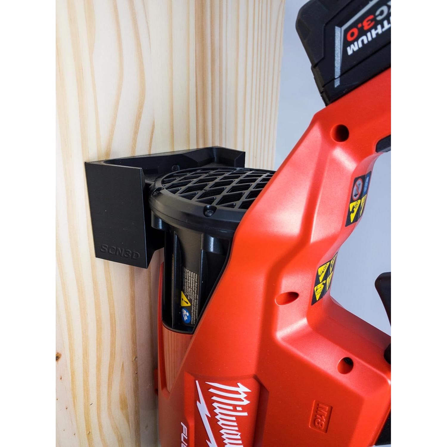 Soporte de Pared SCN3D para Soplador Milwaukee M18 - Negro