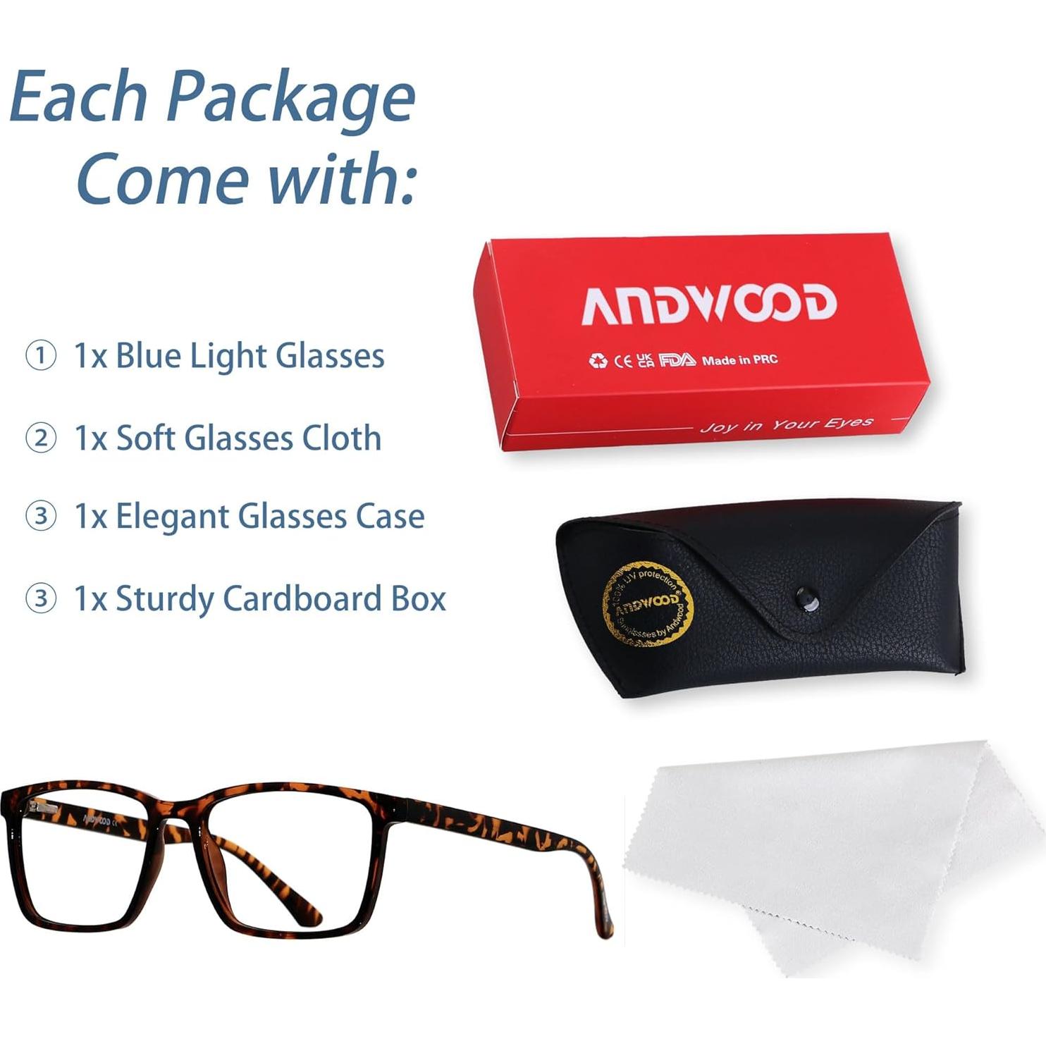 Gafas bloqueadoras de luz azul ANDWOOD AR002 para unisex