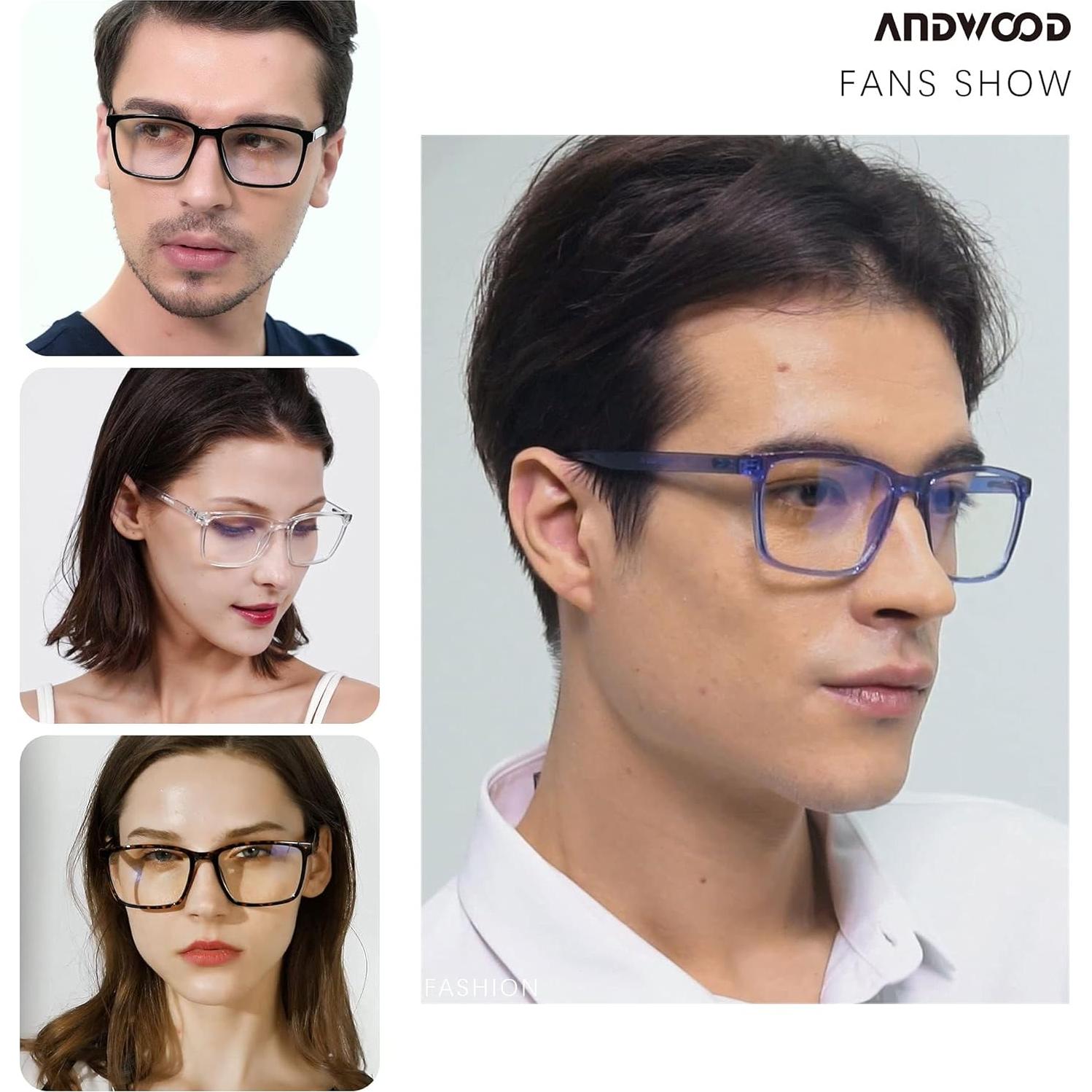 Gafas Anti-Luz Azul ANDWOOD AR002 para Hombres y Mujeres