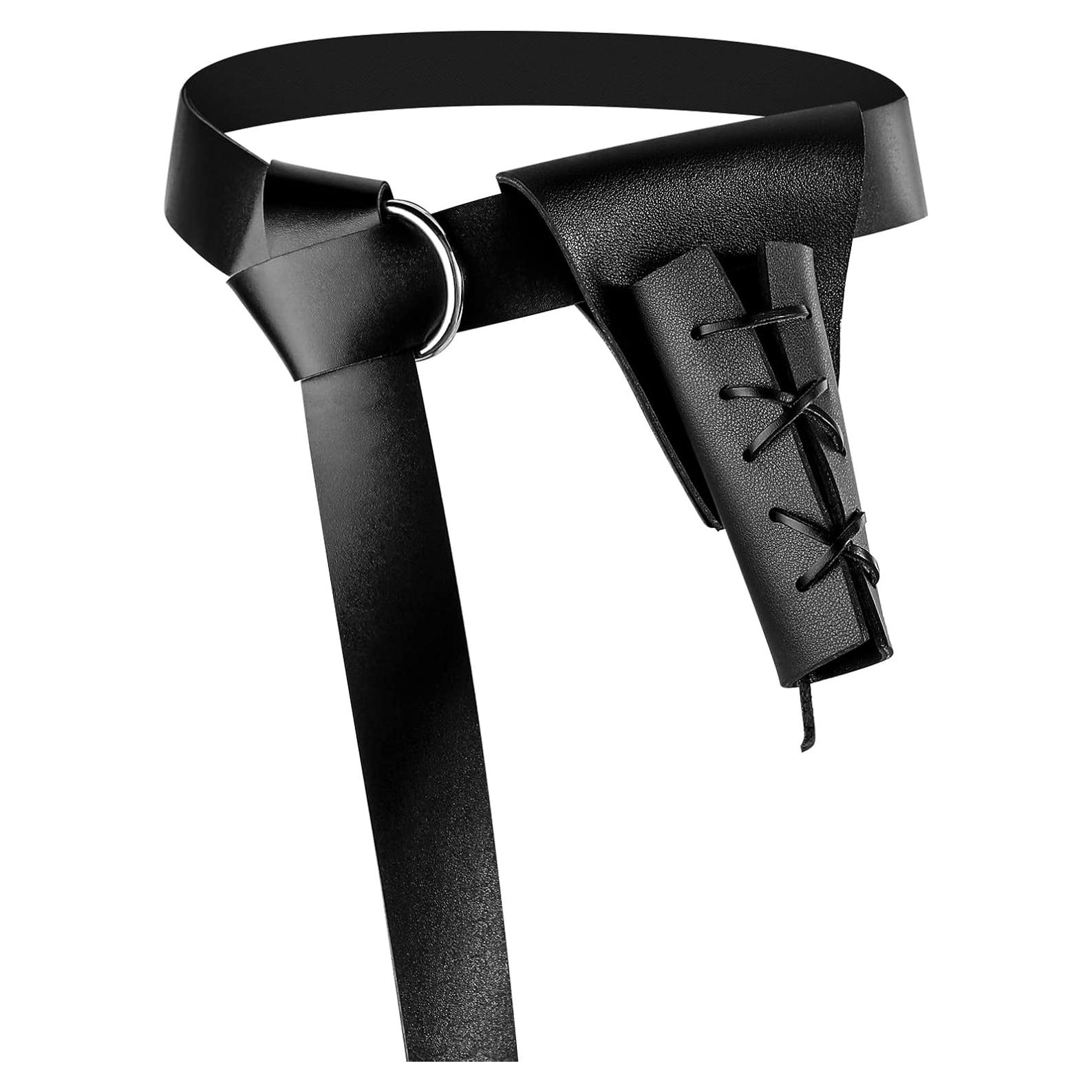 Soporte de Cinturón de Espada Medieval y Cinturón de Cuero