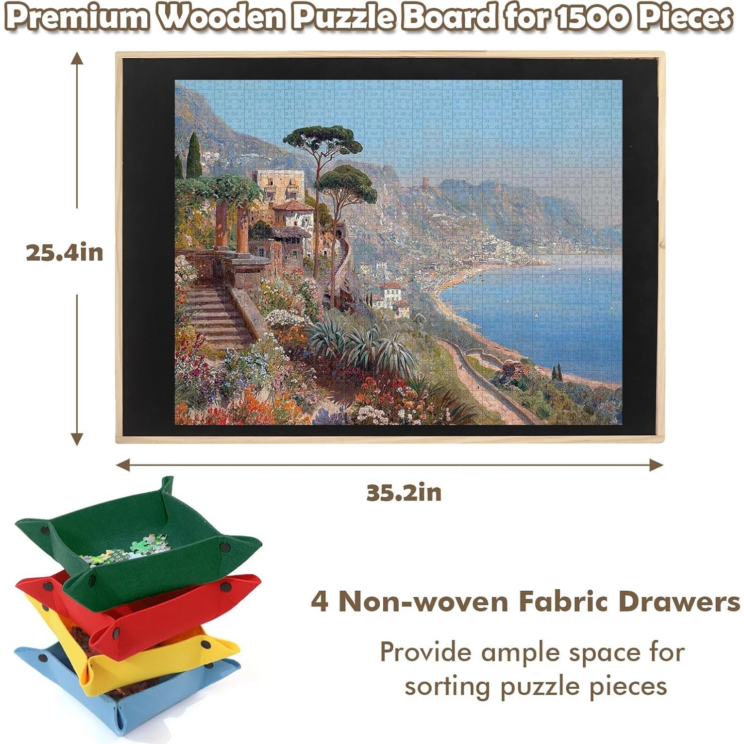 Tablero de Rompecabezas Wdmiya 1500 Piezas Inclinable 68.6x88.9cm