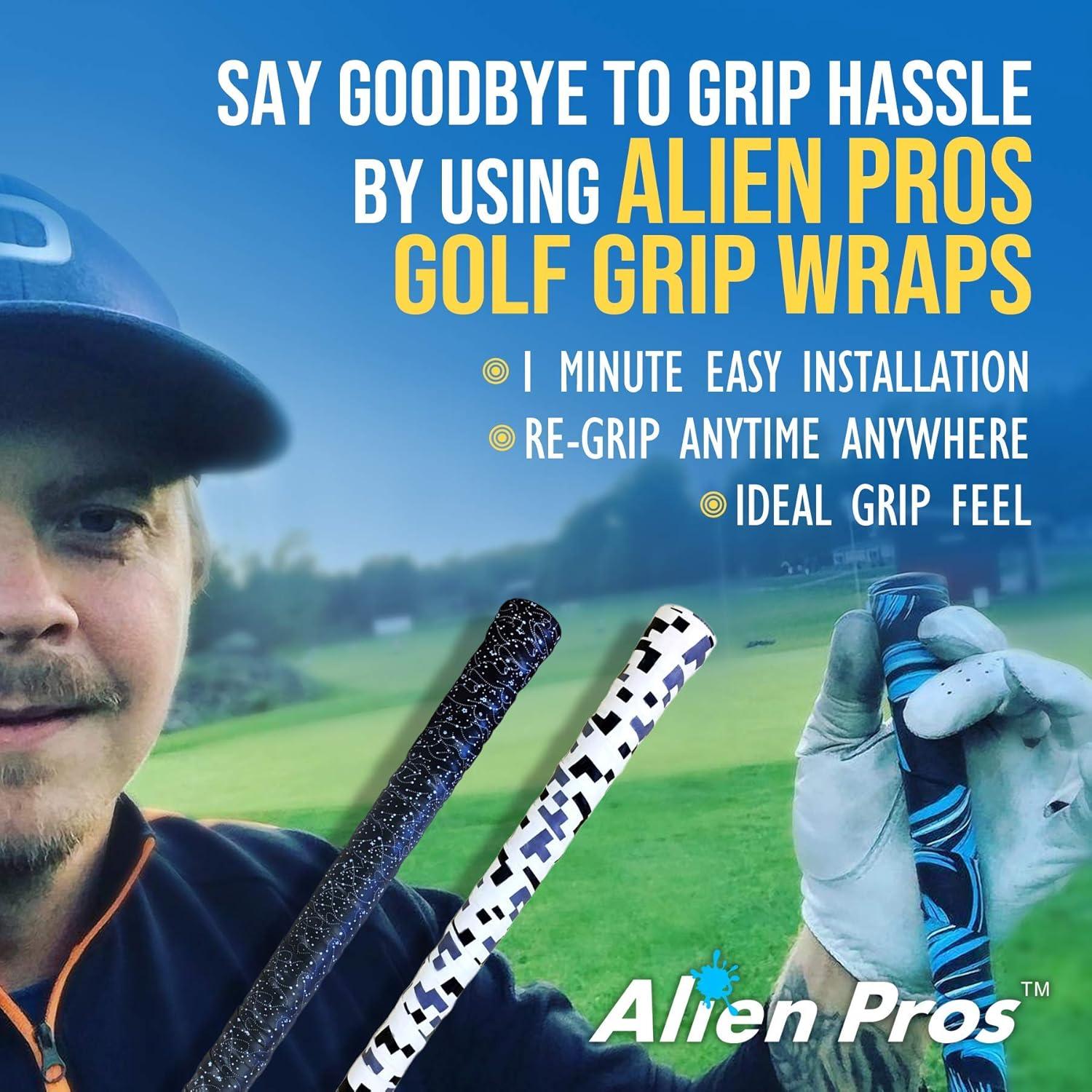 Cintas de Agarre de Golf Alien Pros - Paquete de 3 Unidades