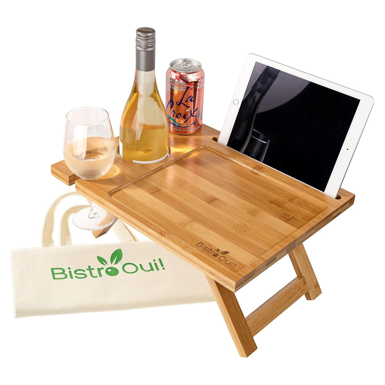 Mesa de Vino Portátil Bistro Oui! Plegable para Picnic