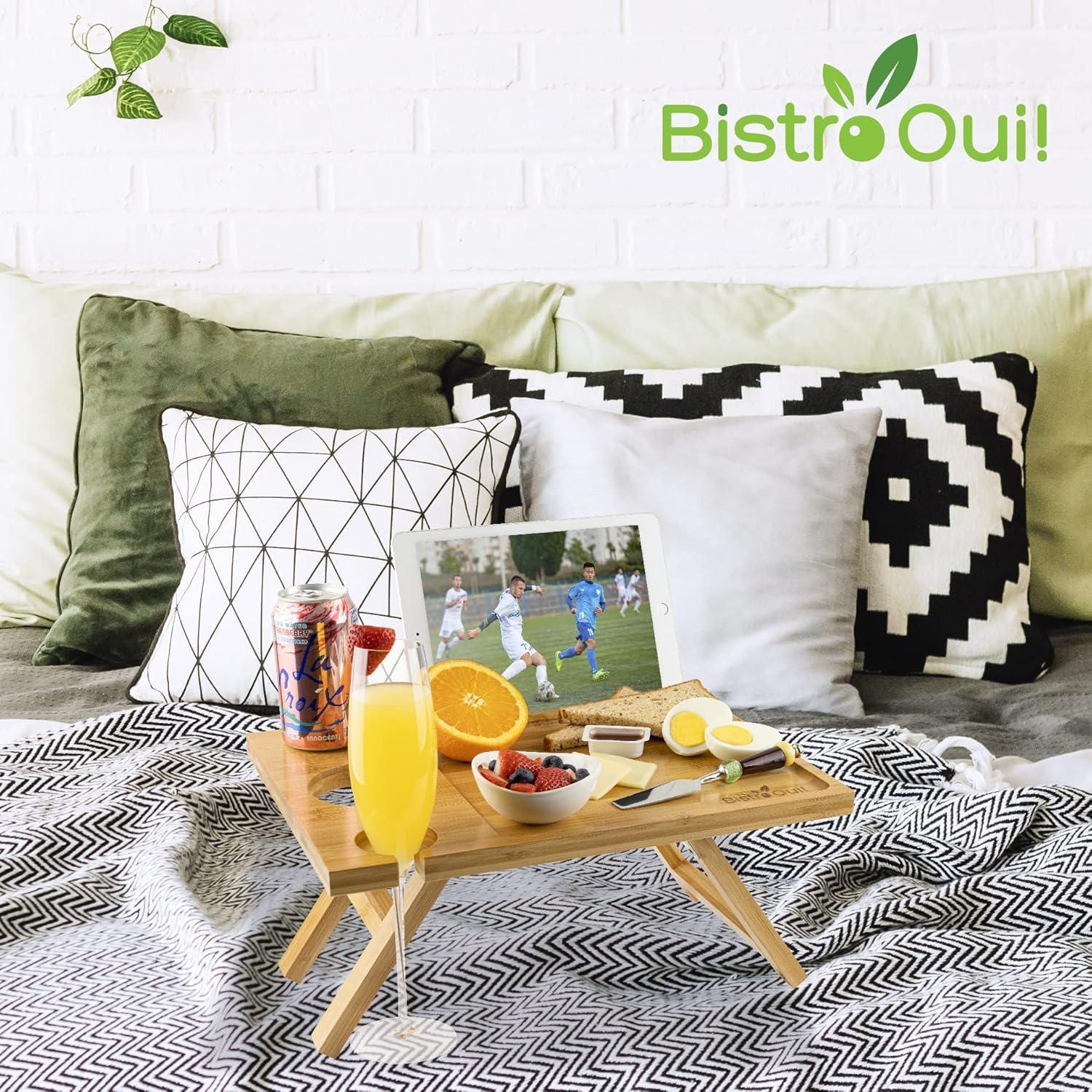 Mesa de Vino Portátil Bistro Oui! Plegable para Picnic