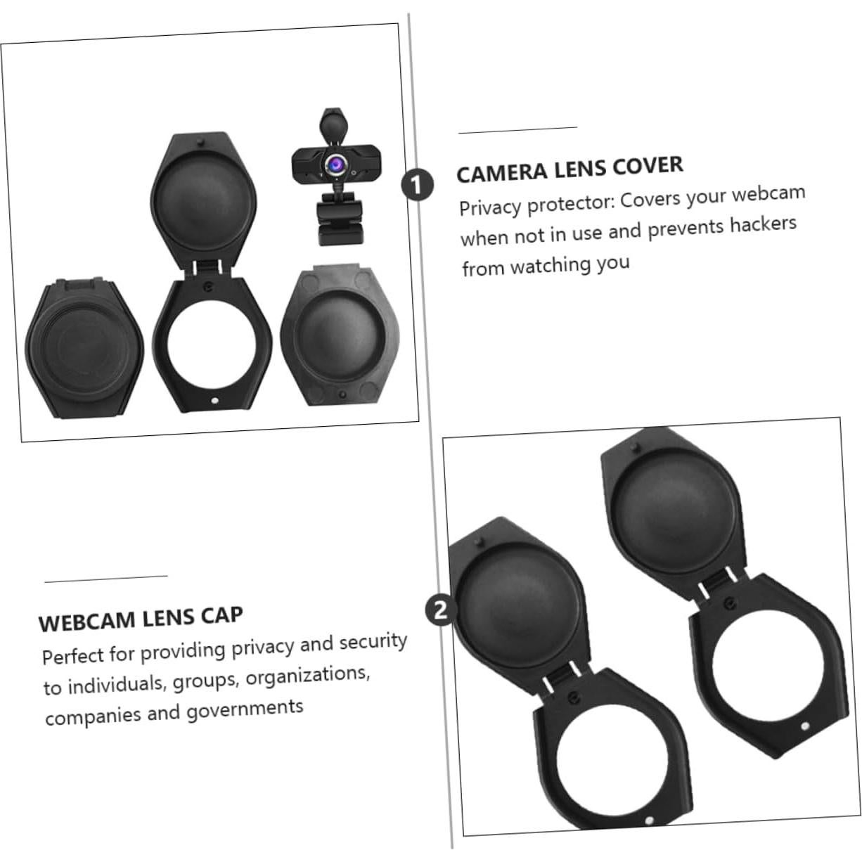 Cubierta de Lente de Cámara USB Artibetter 10 Pcs Negra