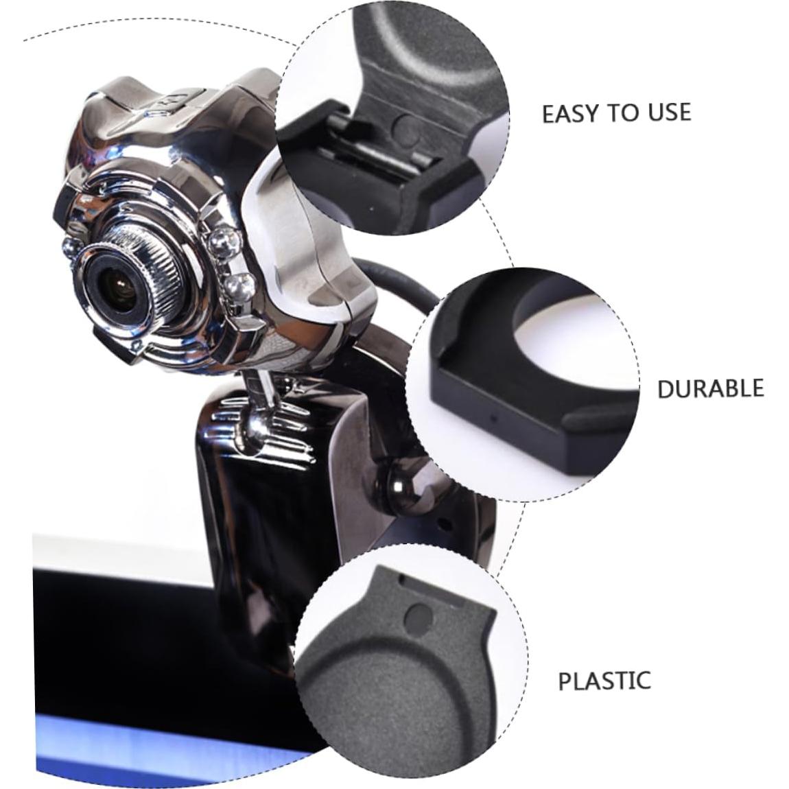 Cubierta de Lente de Cámara USB Artibetter 10 Pcs Negra