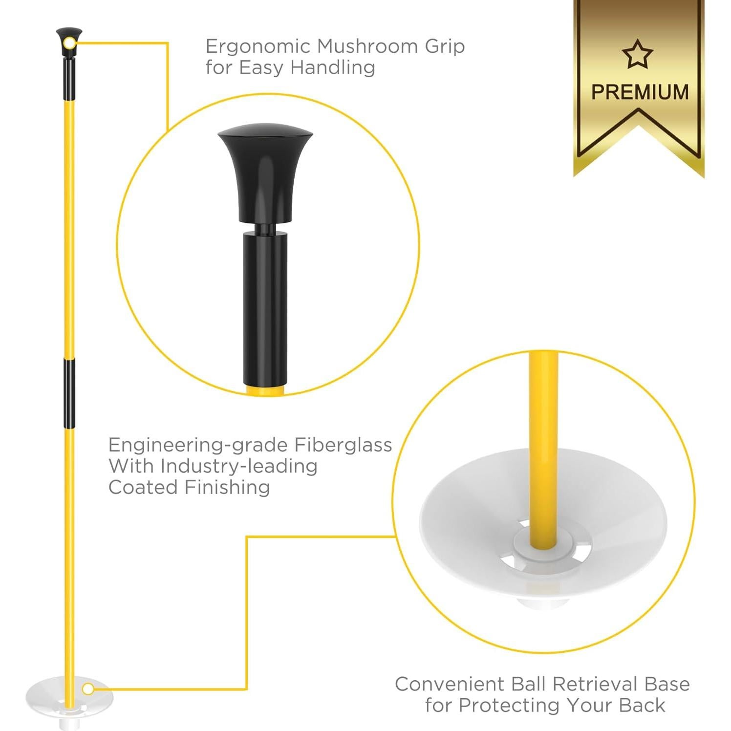 Bandera de Golf KINGTOP 3FT con Recuperador de Pelotas