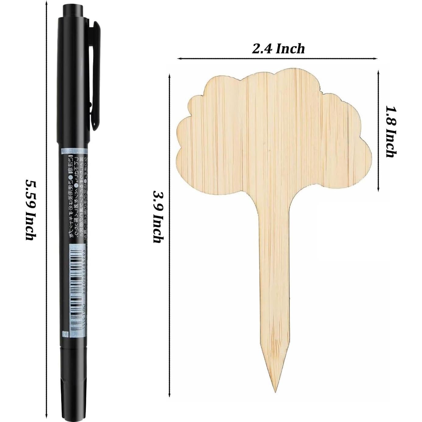 Etiquetas de Plantas de Bambú OBTANIM 75 Piezas Nube