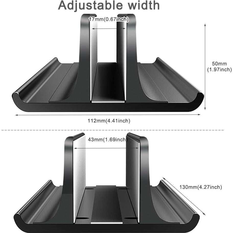 Soporte Vertical para Laptop Vaydeer 3-en-1 Aluminio Negro
