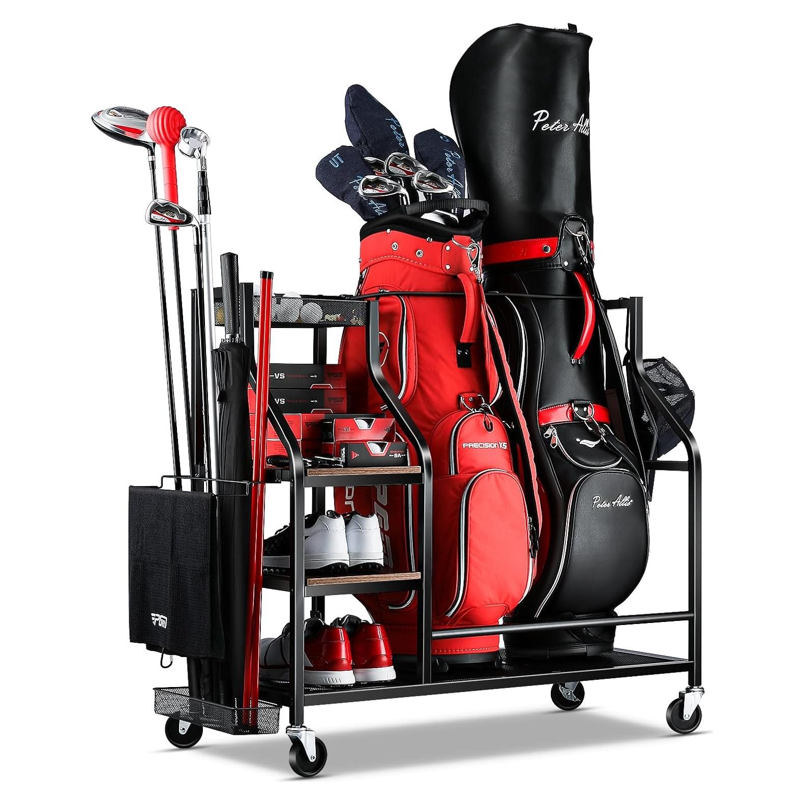 Organizador de Golf FHXZH G11 para 2 Bolsas - Negro