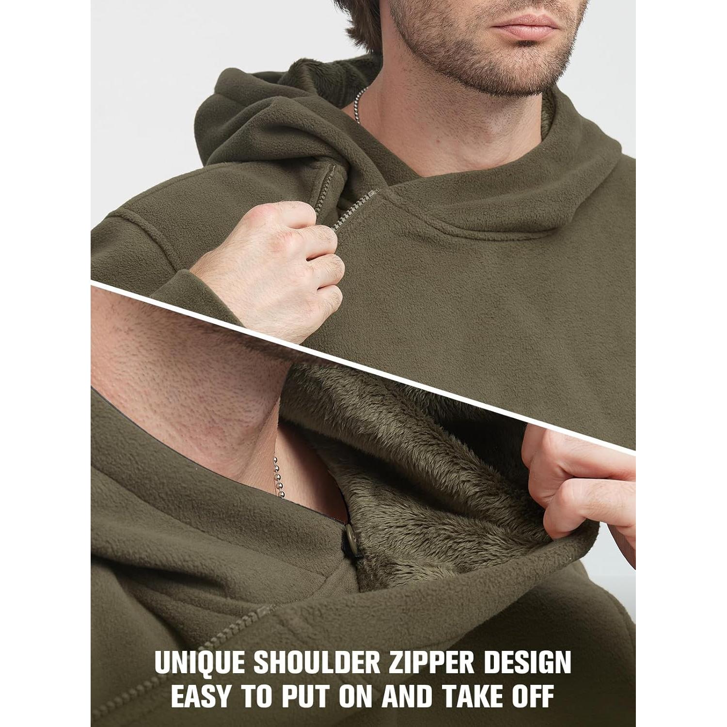 Sudadera Táctica de Invierno Free Soldier Forro Polar Verde