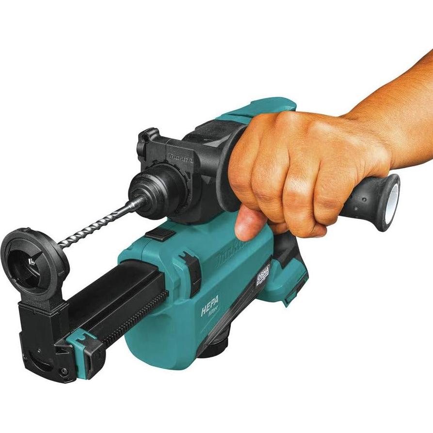 Martillo Rotativo Inalámbrico Makita XRH12ZW 18V con Extractor HEPA