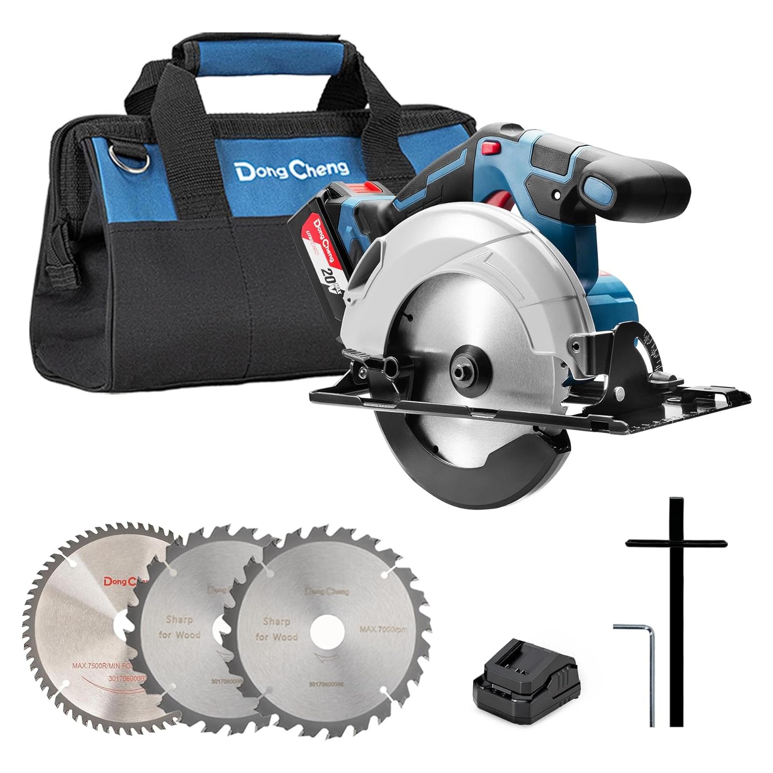 Sierra Circular Inalámbrica Dong Cheng 20V 840W 6-1/2"