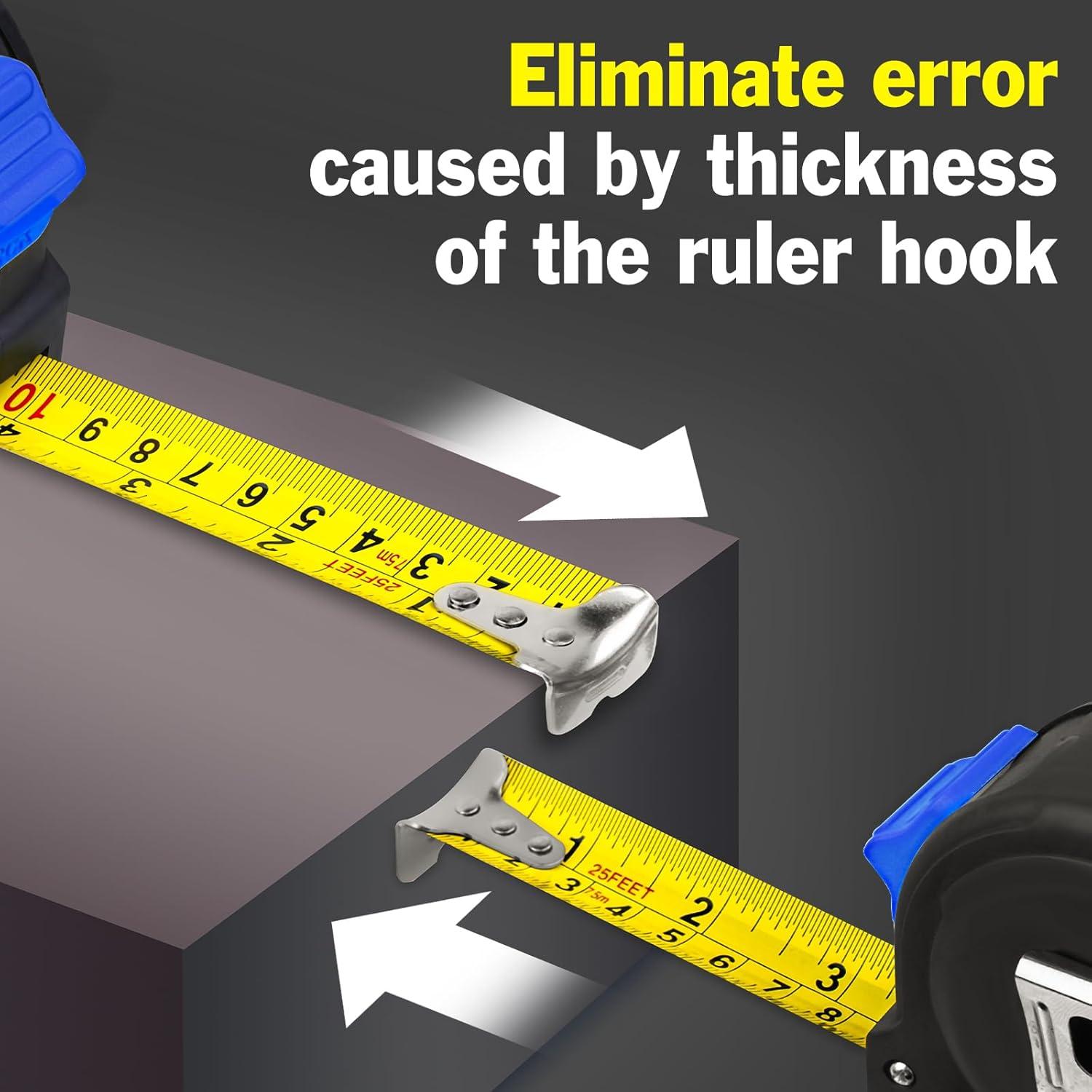 Cinta Métrica Retráctil 25 pies YesBes - Paquete de 12