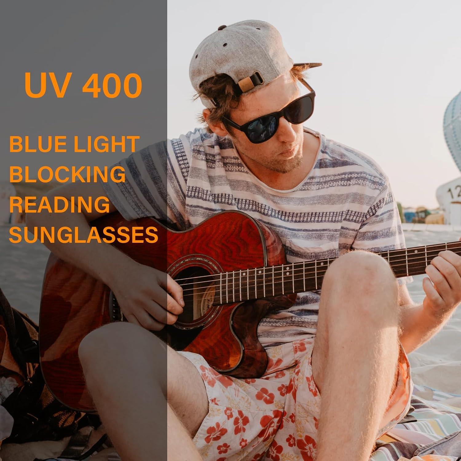 Gafas de sol ZESAKER para leer UV400 unisex 1.0x negras