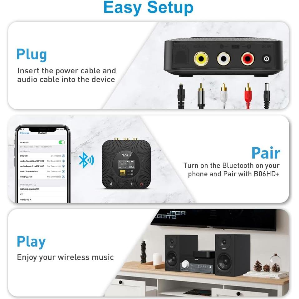 Receptor Bluetooth Hi-Fi 1Mii B06HD+ con LDAC y DAC Audiophile