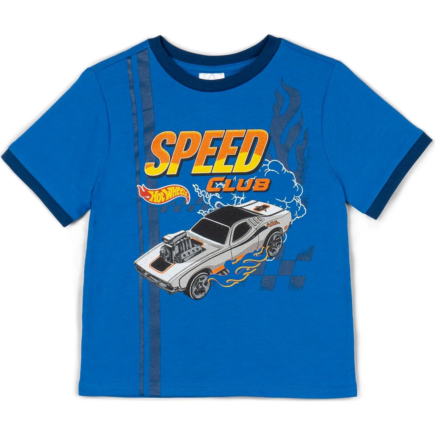 Conjunto 3 Piezas Hot Wheels: Camiseta, Pantalones Cortos y Gorra 2T