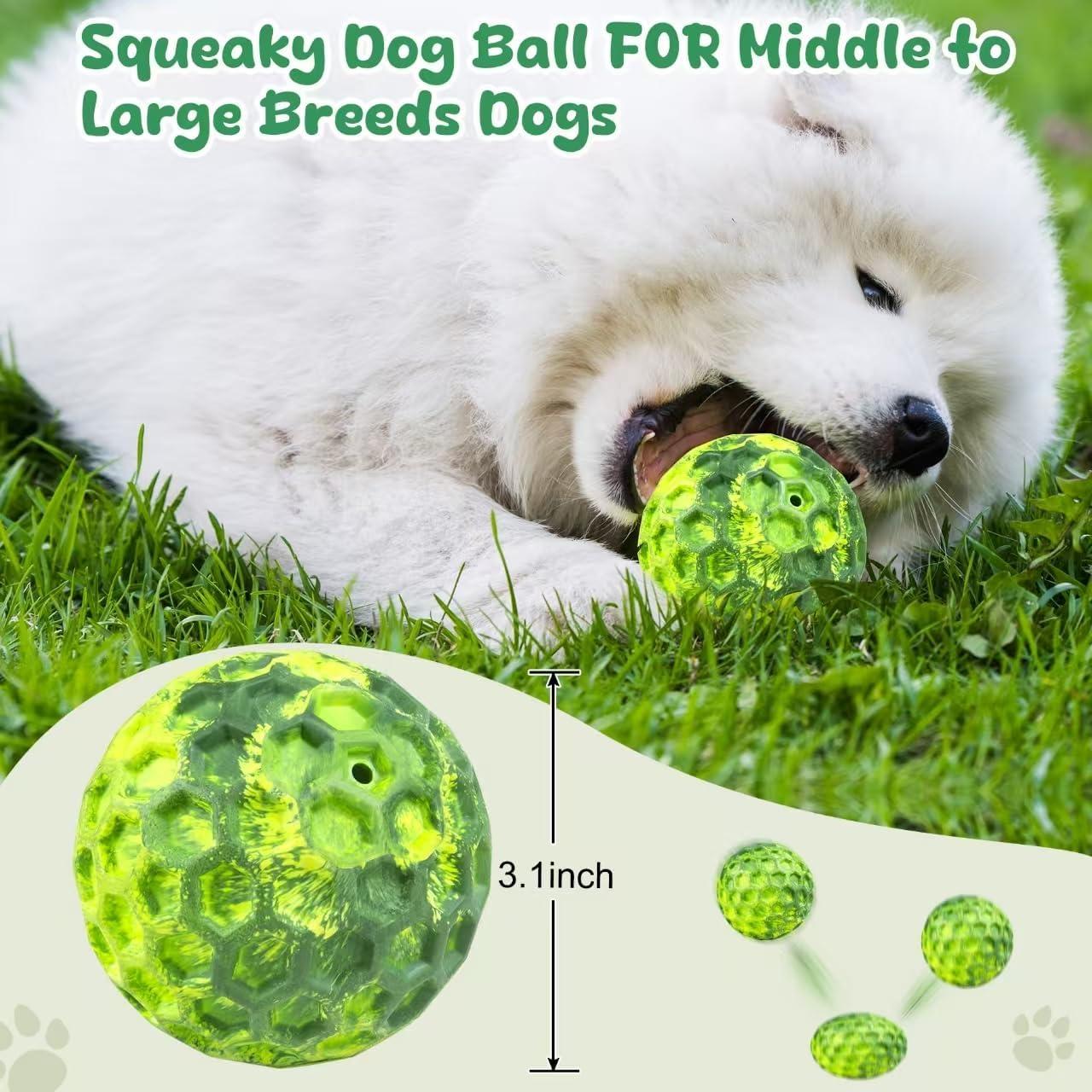 Pelota Squeaky para Perros Grandes ZRIFAQESW - Indestructible 8.13cm