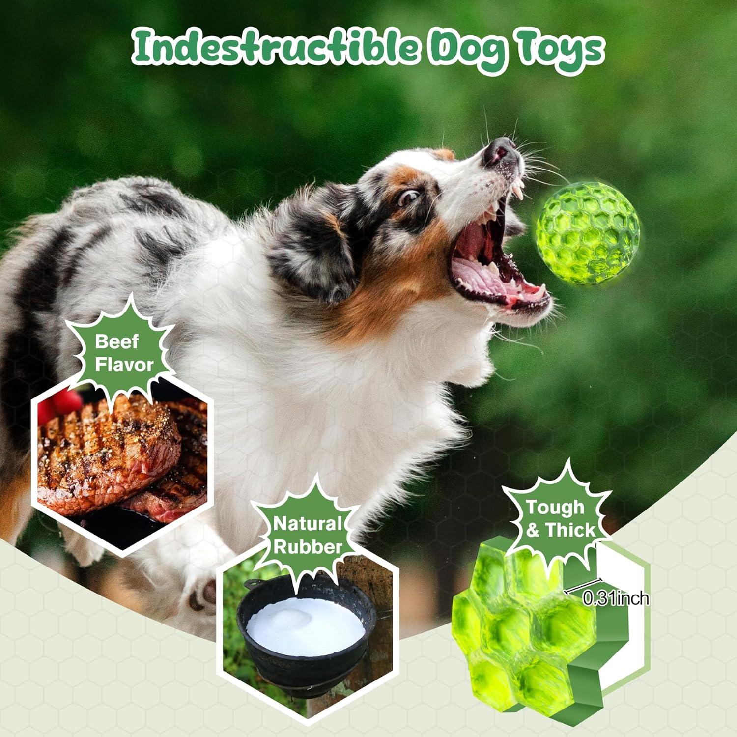 Pelota Squeaky para Perros Grandes ZRIFAQESW - Indestructible 8.13cm