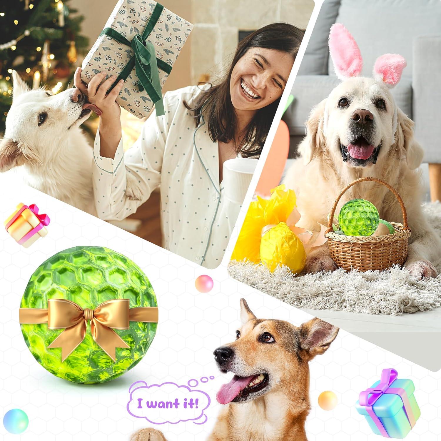 Pelota Squeaky para Perros Grandes ZRIFAQESW - Indestructible 8.13cm