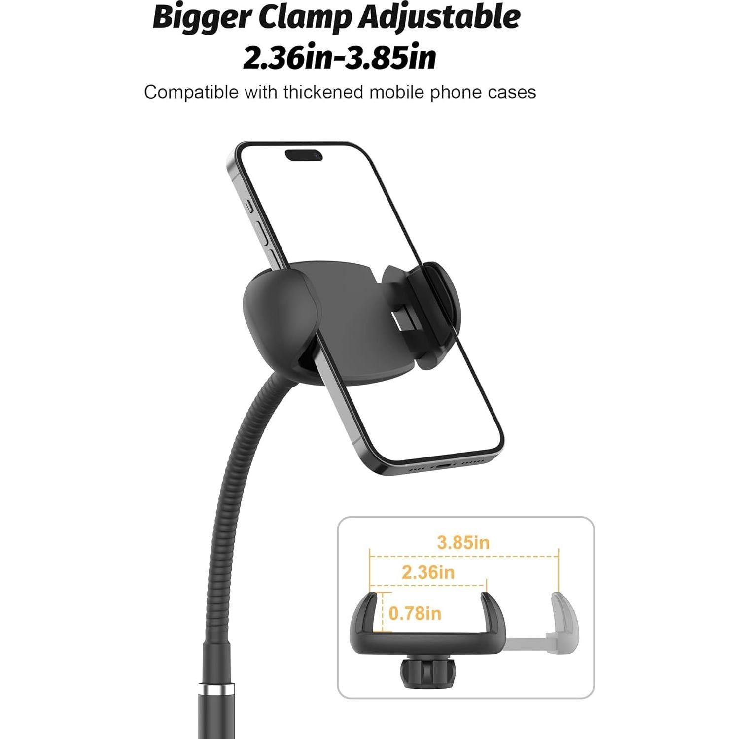 Soporte para Teléfono Móvil Klsniur Ajustable Negro