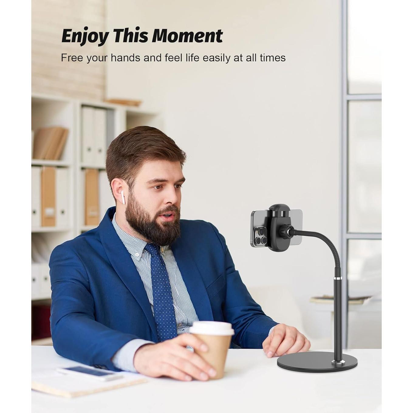 Soporte para Teléfono Móvil Klsniur Ajustable Negro