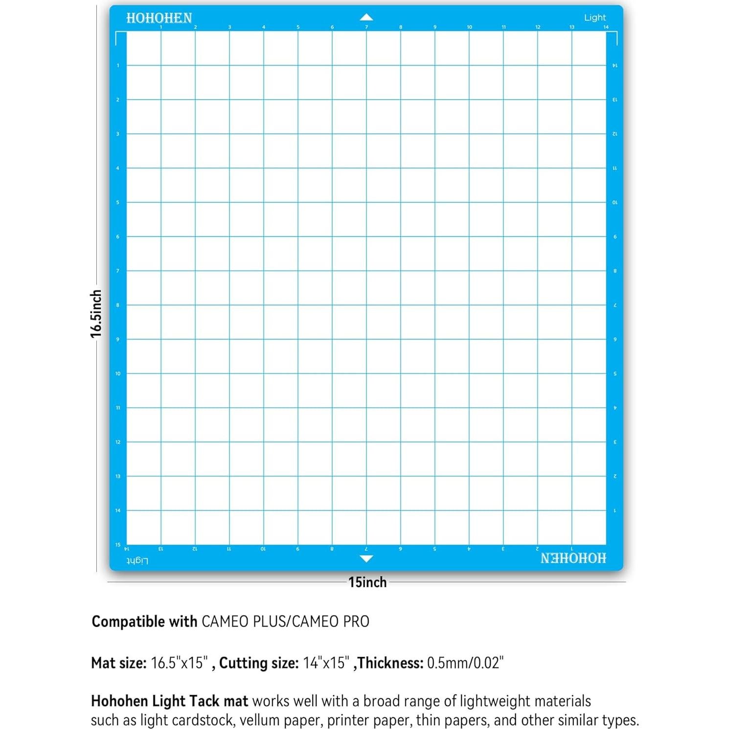 Alfombrillas de Corte Hohohen 3 Pack 35.56x38.1 cm para Cameo Plus