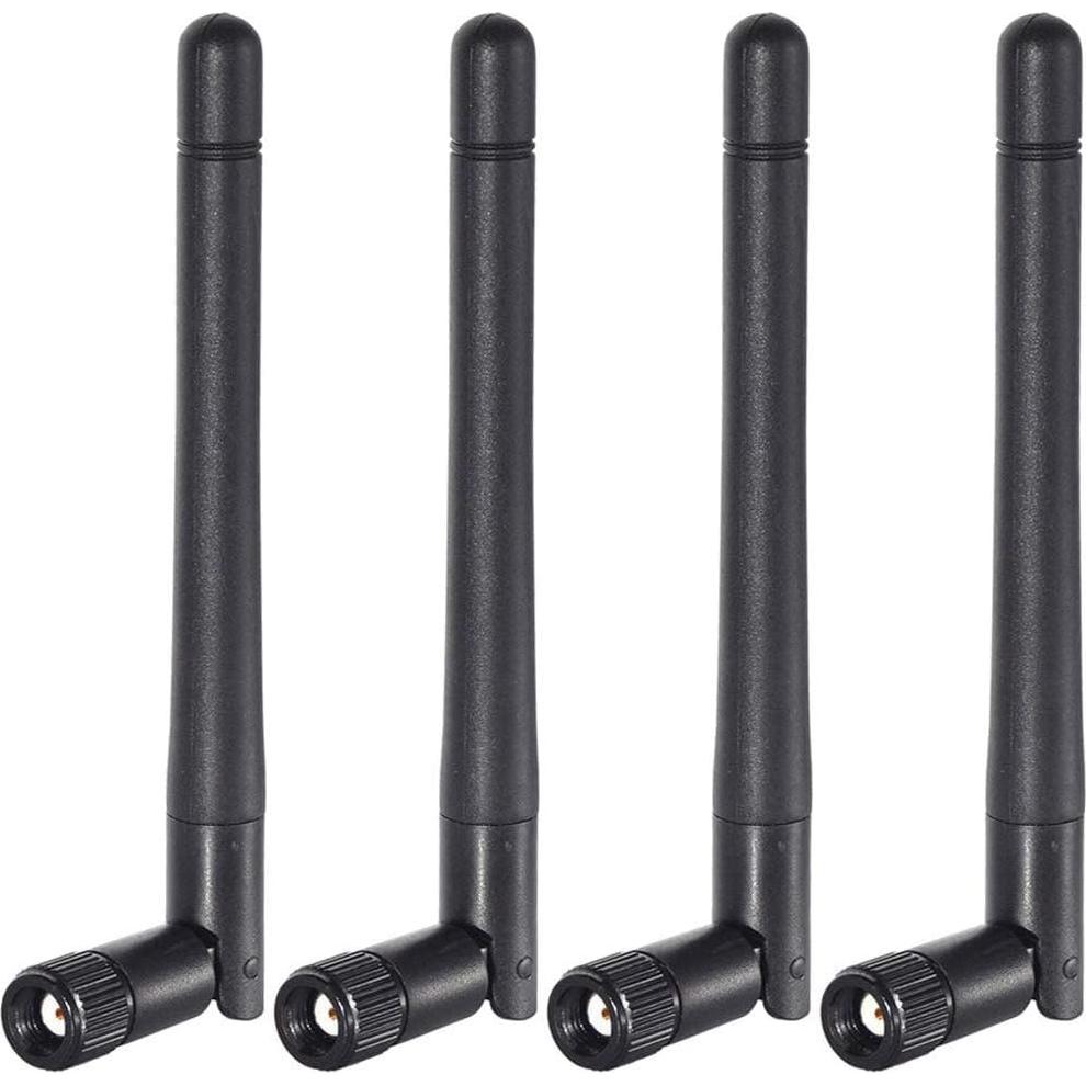 Antena Doble Banda WiFi Bingfu RP-SMA Macho 3dBi Paquete de 4