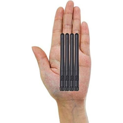 Antena Doble Banda WiFi Bingfu RP-SMA Macho 3dBi Paquete de 4