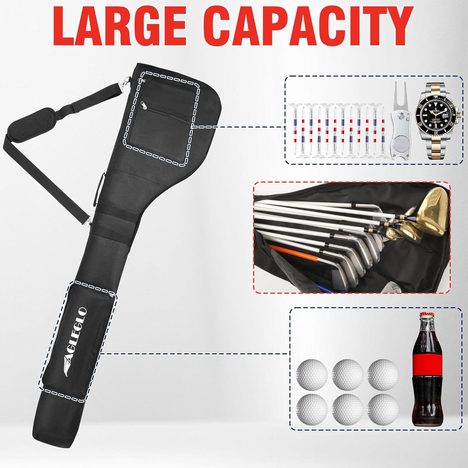 Bolsa de Golf EagleGlo Plegable para 8-10 Palos de Nylon