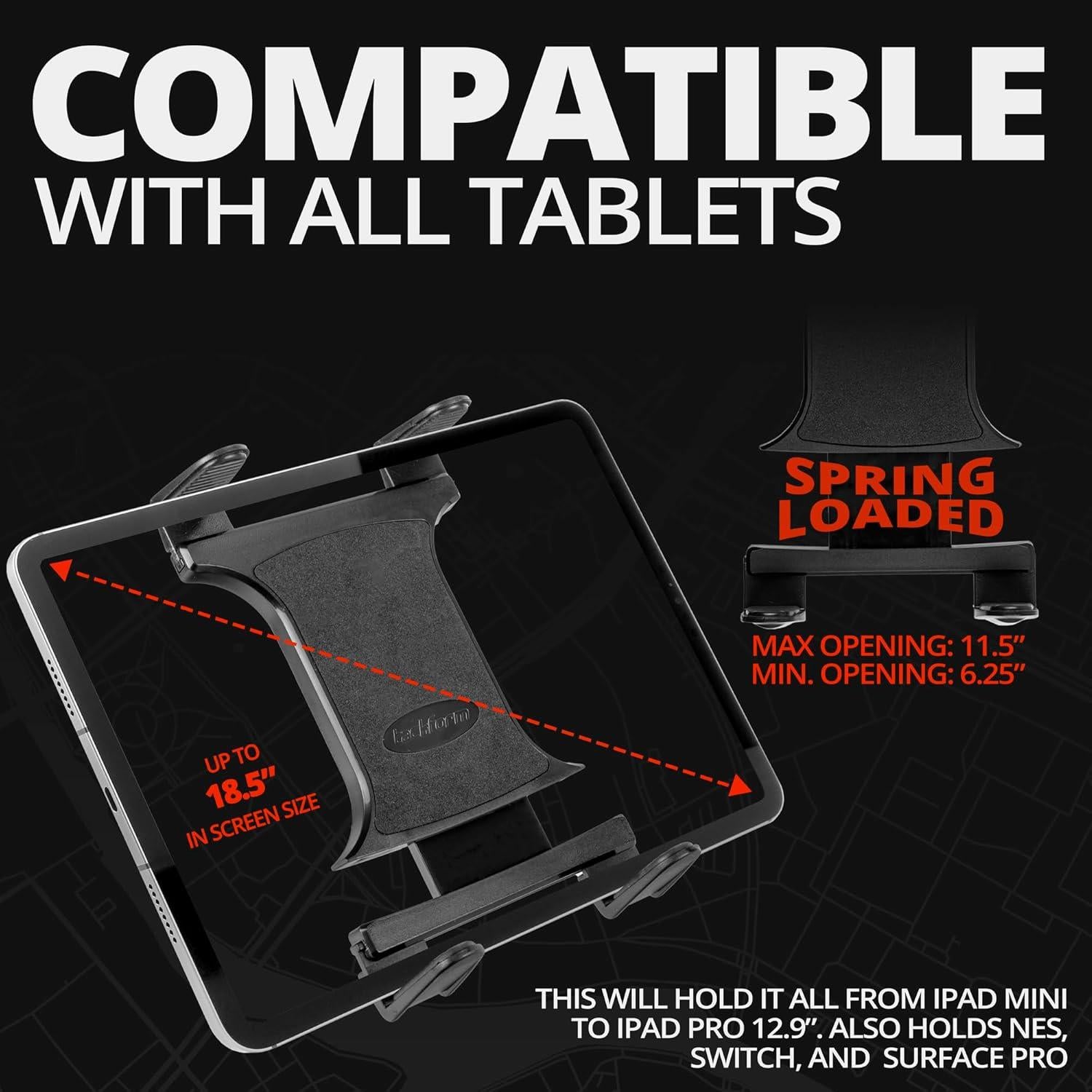 Soporte de Tablet Tackform Enduro para Montaje en Pared - Compatible con iPad y Surface Pro