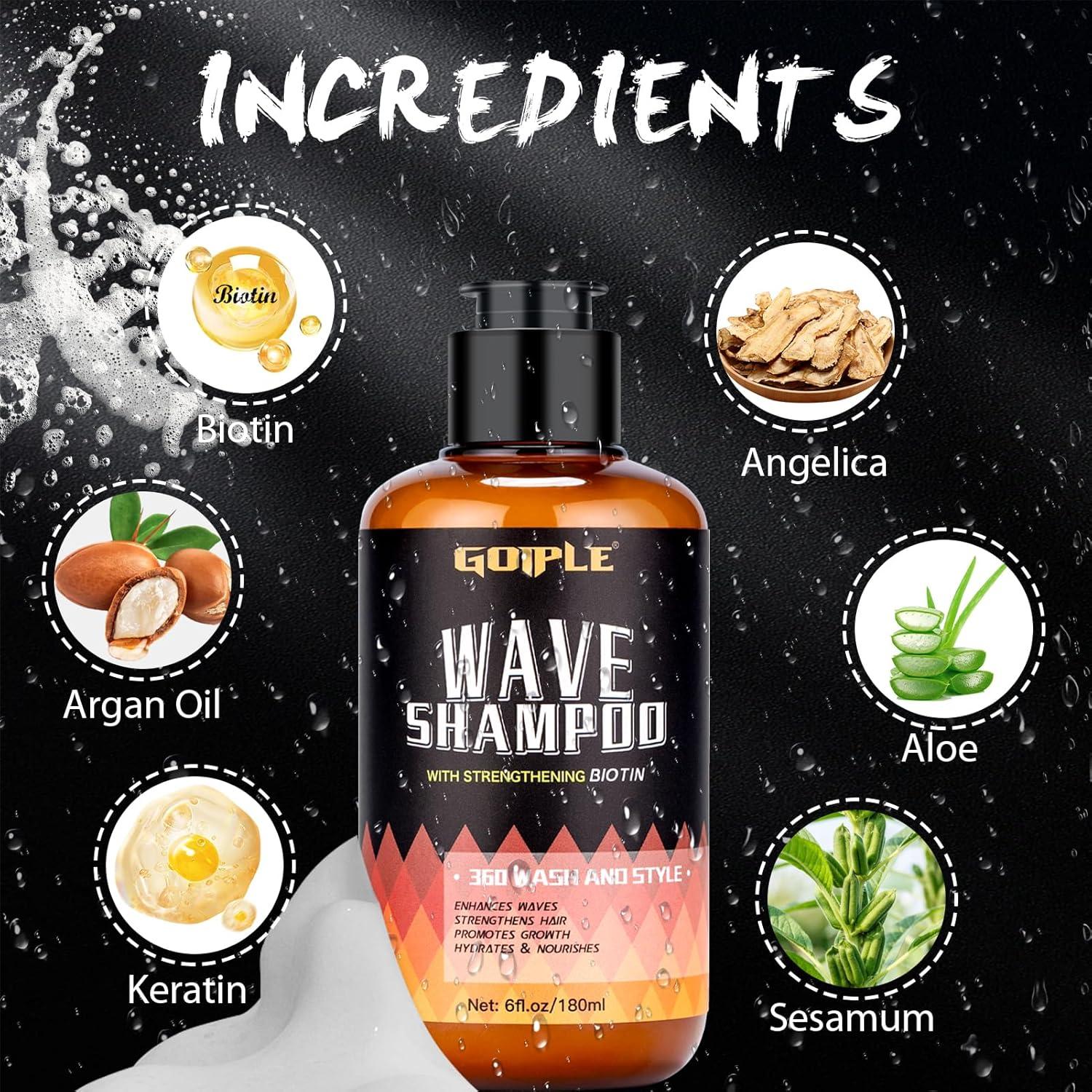 Kit Champú de Ola para Hombres Goiple 2x170ml + Cepillo