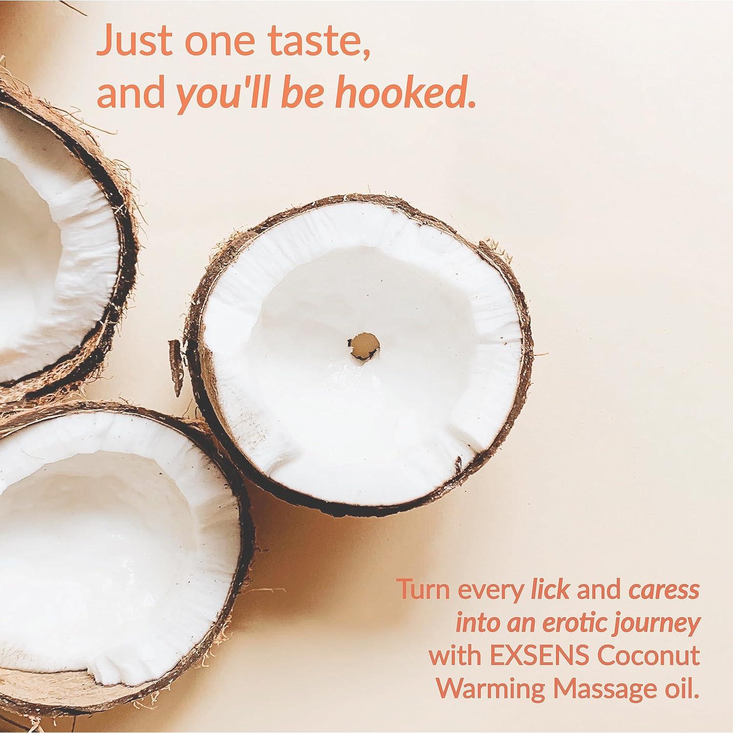 Aceite de Masaje Templado de Coco Exsens 50 ml Comestible