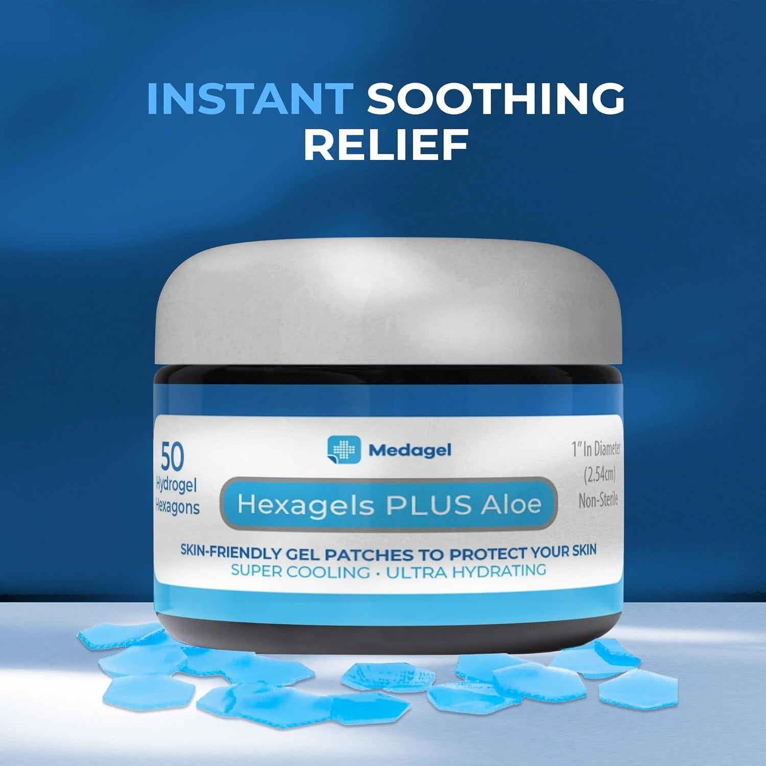 Hexagels Plus Aloe Vera - Parches de hidrogel 200 unidades