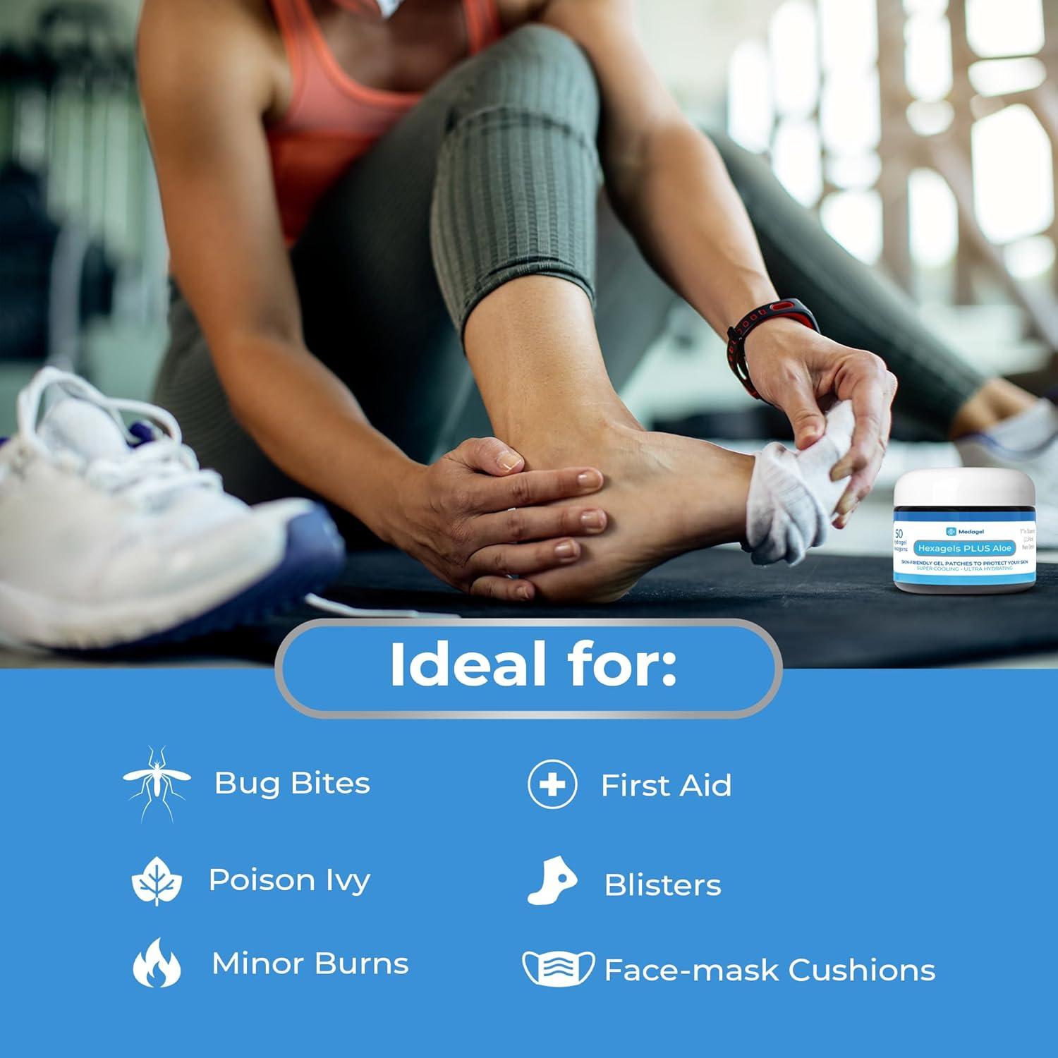 Hexagels Plus Aloe Vera - Parches de hidrogel 200 unidades