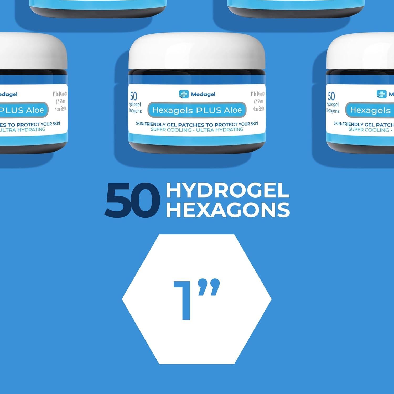 Hexagels Plus Aloe Vera - Parches de hidrogel 200 unidades