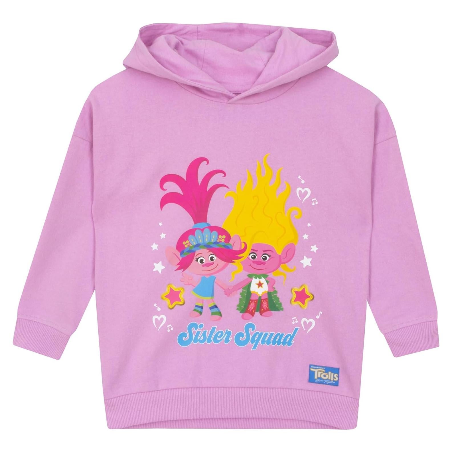 Sudadera con Capucha Trolls DreamWorks Niñas Rosa 100% Algodón