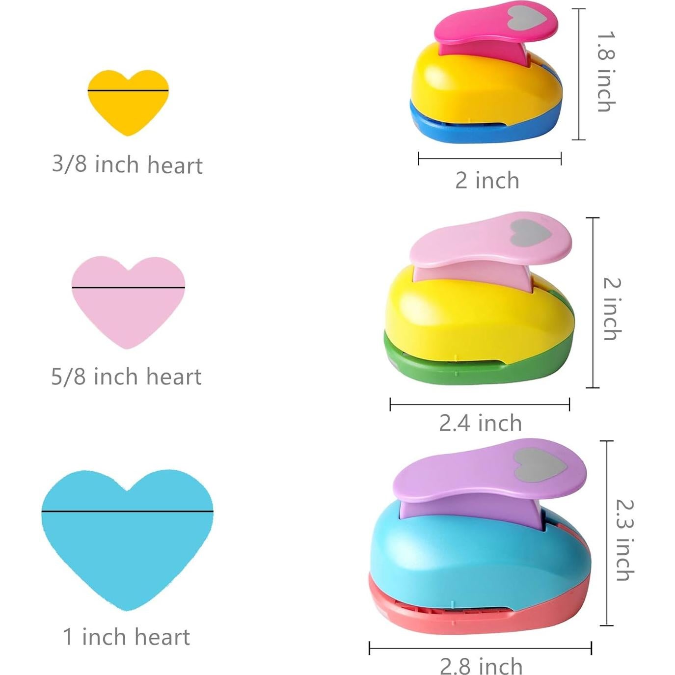 Perforadora de Corazón WSYhomie 3 tamaños para manualidades