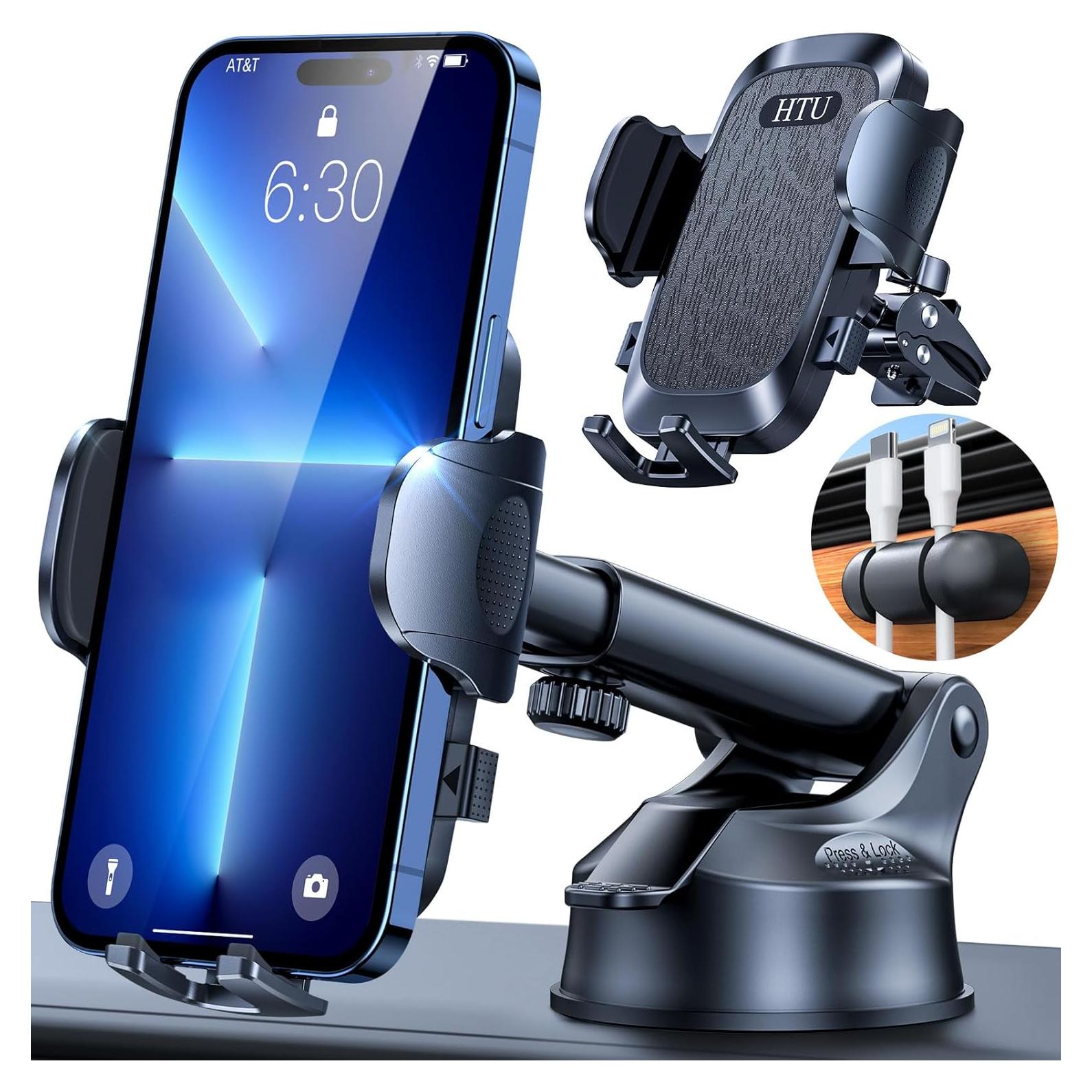 Soporte para Teléfono de Coche HTU 2024 Succión Fuerte 36kg