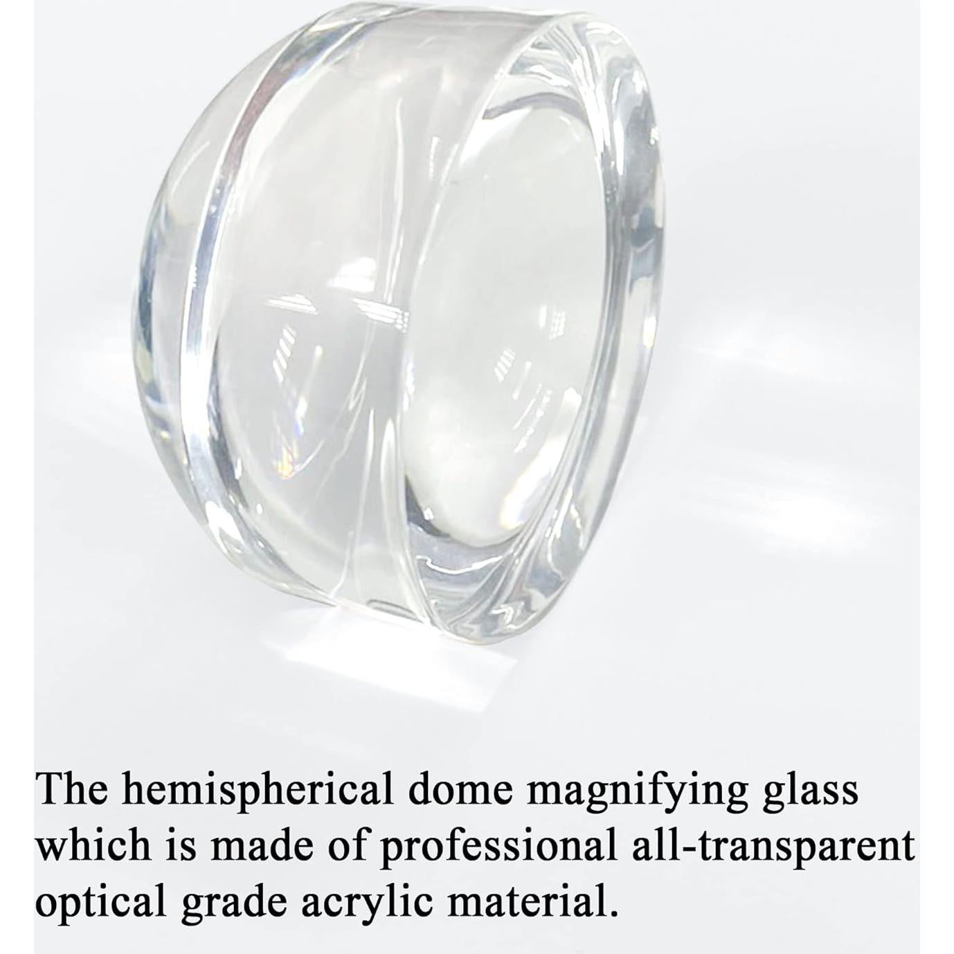 Lupa de Aumento 4X Magdepo Acrílico 6.35 cm Cristal Claro