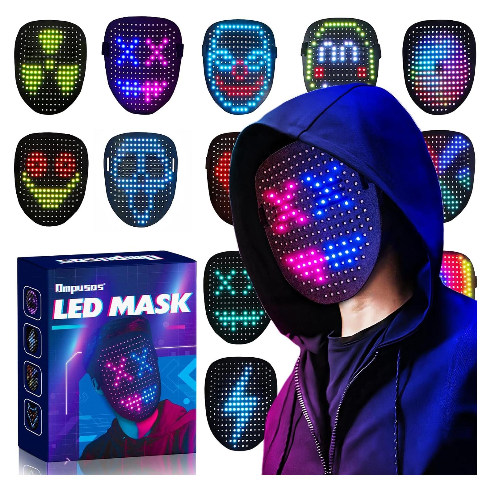 Máscara LED Ompusos Recargable con Detección de Gestos