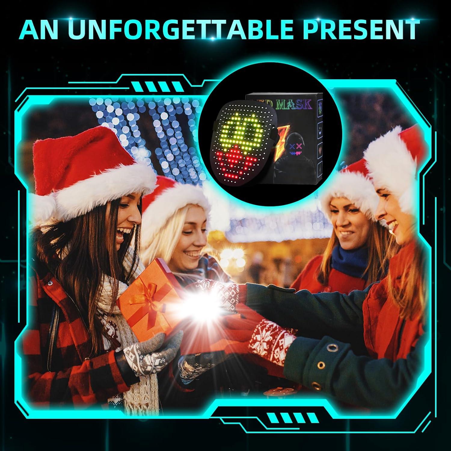 Máscara LED Ompusos Recargable con Detección de Gestos